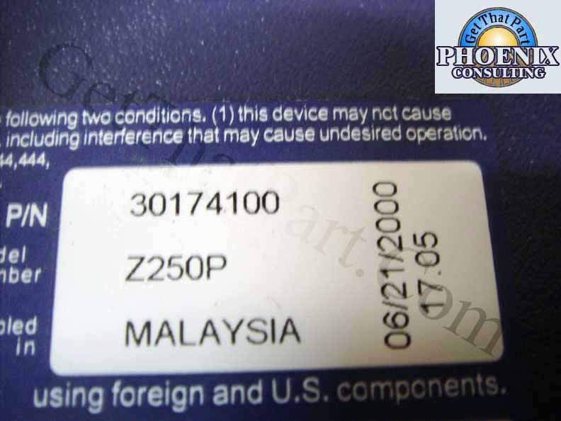 Iomega 30174100 Z250P 250MB Oem Parallel External Zip Disk Drive